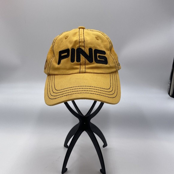 Ping G10 Yellow Embroidered Adjustable Golf Hat Cap Strap back 3C - Picture 1 of 6